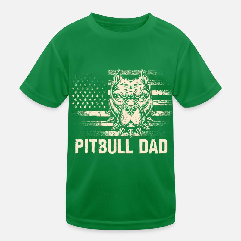 Pitbull Dad Kinder Funktions-T-Shirt
