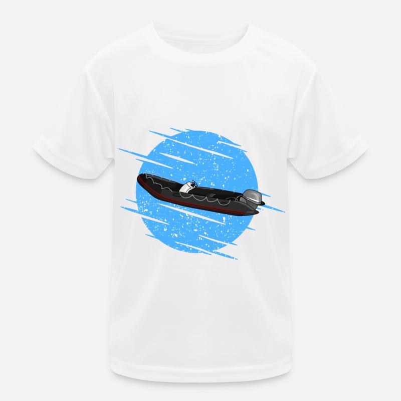 Schlauchboot Motorboot Kinder Funktions-T-Shirt