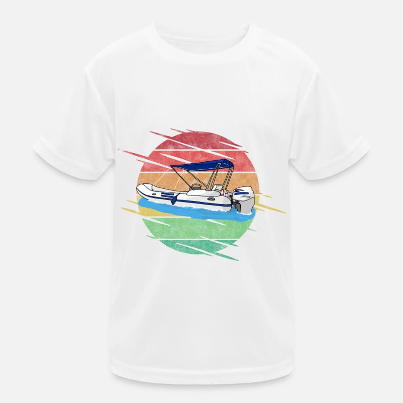 Motorboot Schlauchboot Kinder Funktions-T-Shirt