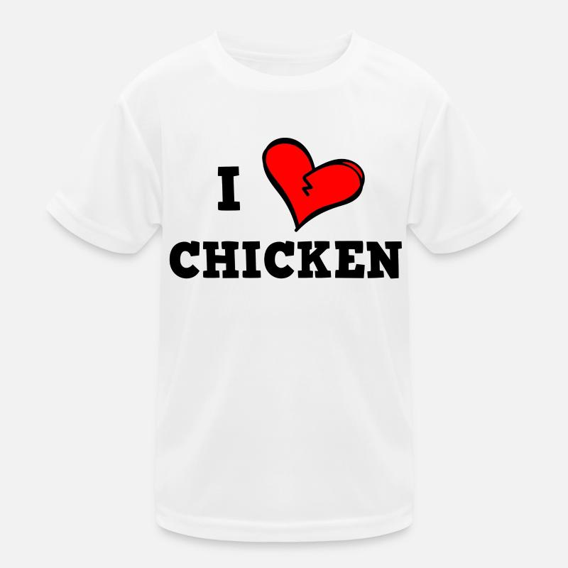 Ich mag Hühnchen Kinder Funktions-T-Shirt
