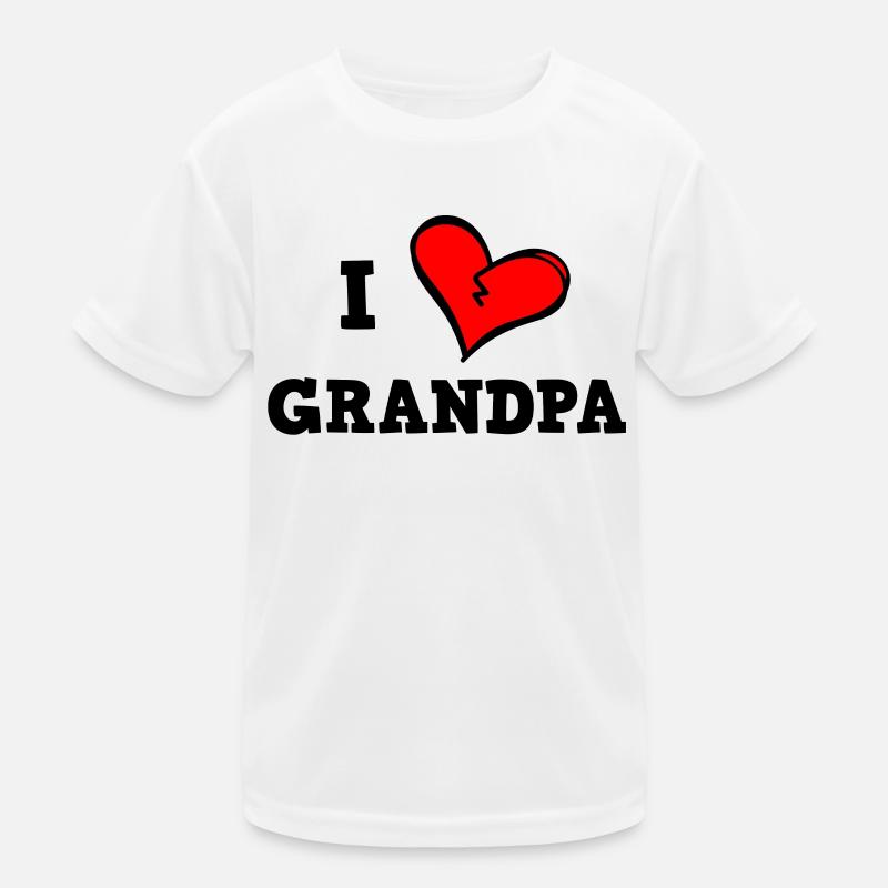 Ich liebe Opa Kinder Funktions-T-Shirt