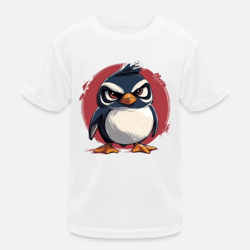 Schlechte-Laune-Pinguin Kinder Funktions-T-Shirt
