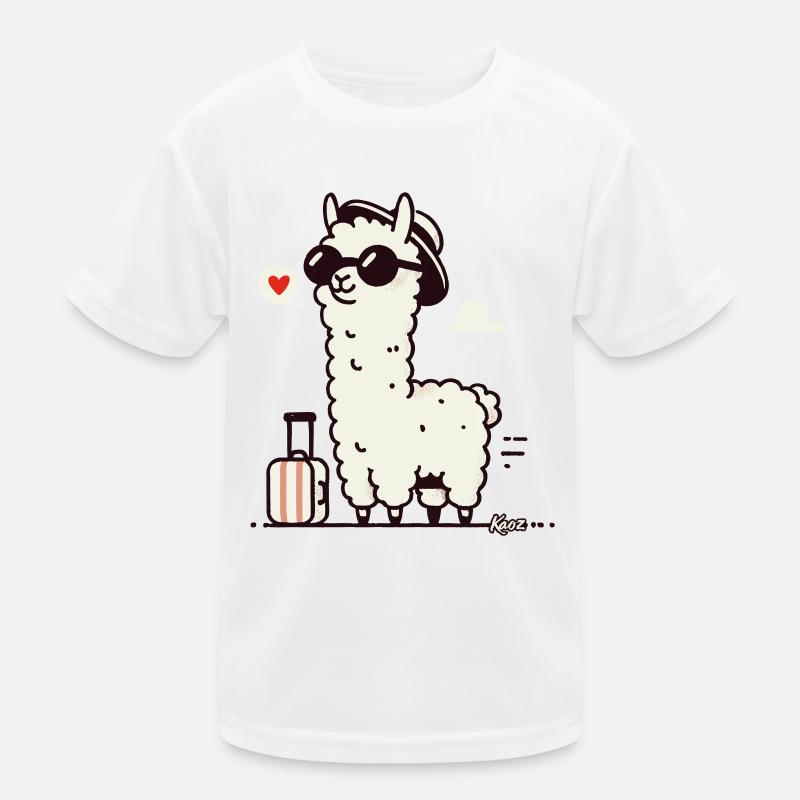 Lama de voyage avec valise T-shirt sport Enfant