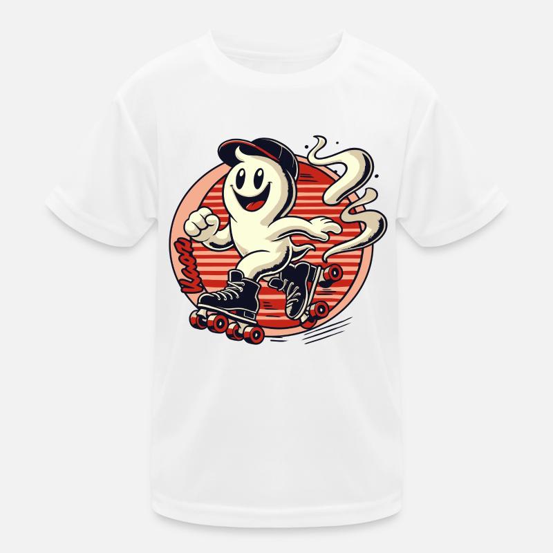 Stinkender kleiner Geist auf Rollschuhen Kinder Funktions-T-Shirt