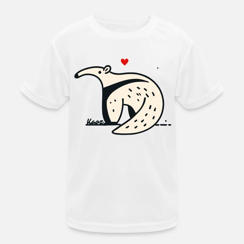 Funny anteater with heart Kids Functional T-Shirt