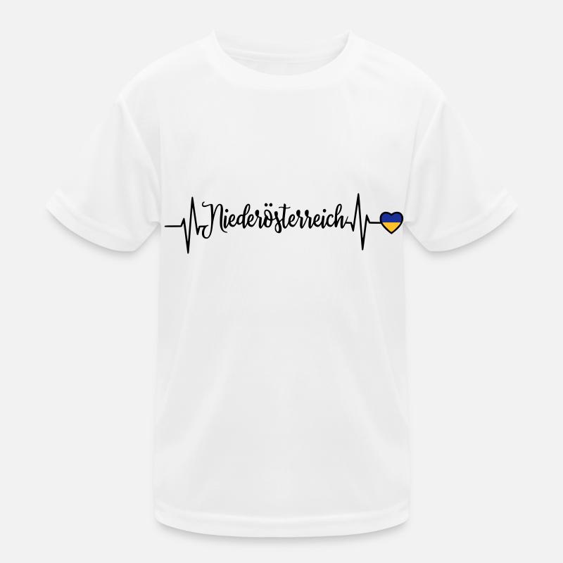 Linea Pulse Heart della Bassa Austria - Maglietta sportiva per bambini - bianco