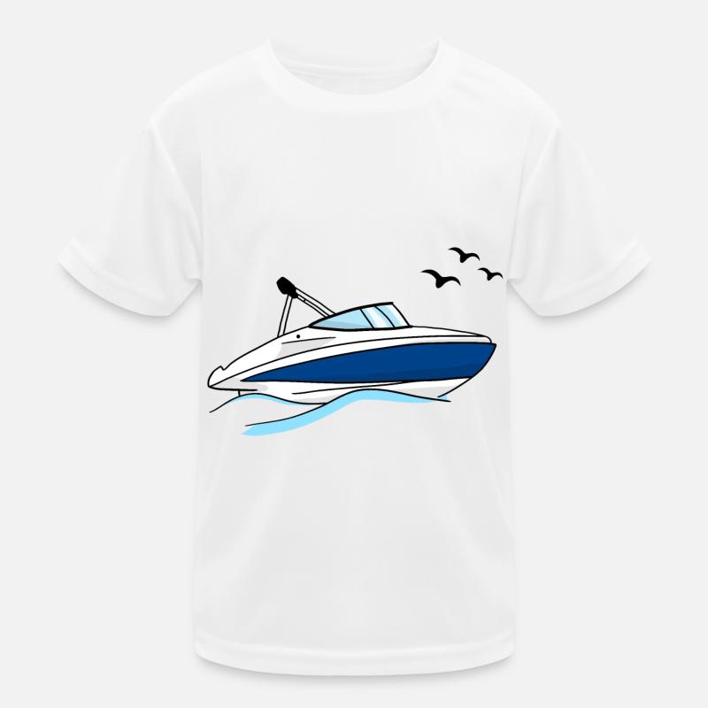 Motorboot Kinder Funktions-T-Shirt