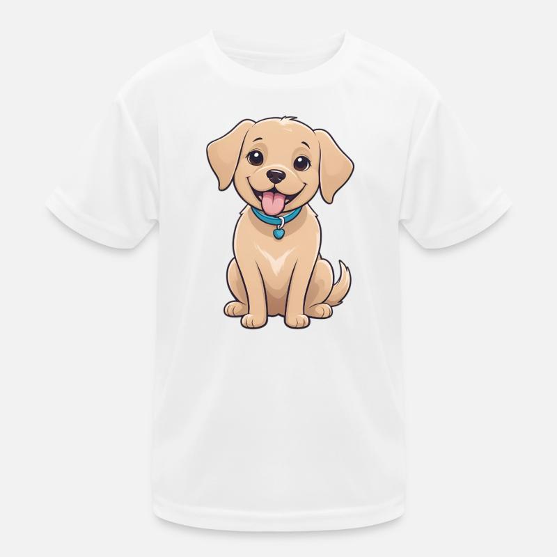 Dessin animé du chiot joyeux T-shirt sport Enfant