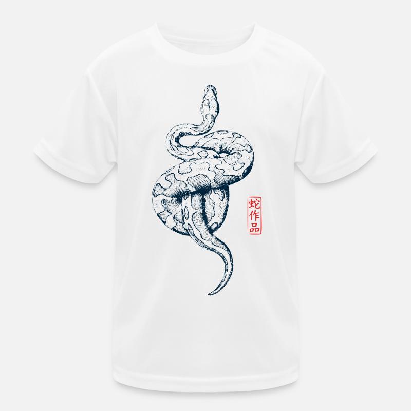 Python mit Kanji Stempel Kinder Funktions-T-Shirt