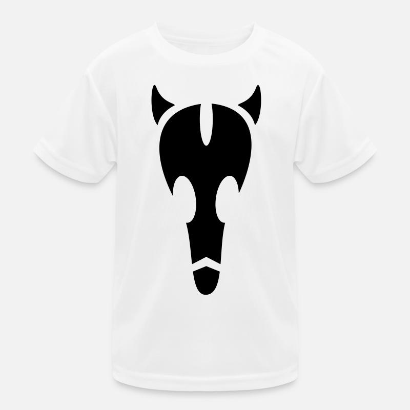 Alien Stier Schädel Kinder Funktions-T-Shirt