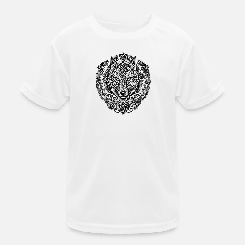 Knotenkunst Wolfskopf Kinder Funktions-T-Shirt