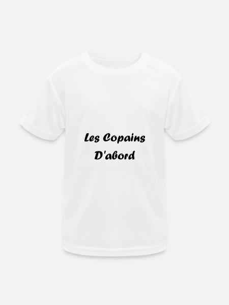 les copains d'abord - T-shirt sport Enfant - blanc - Devant