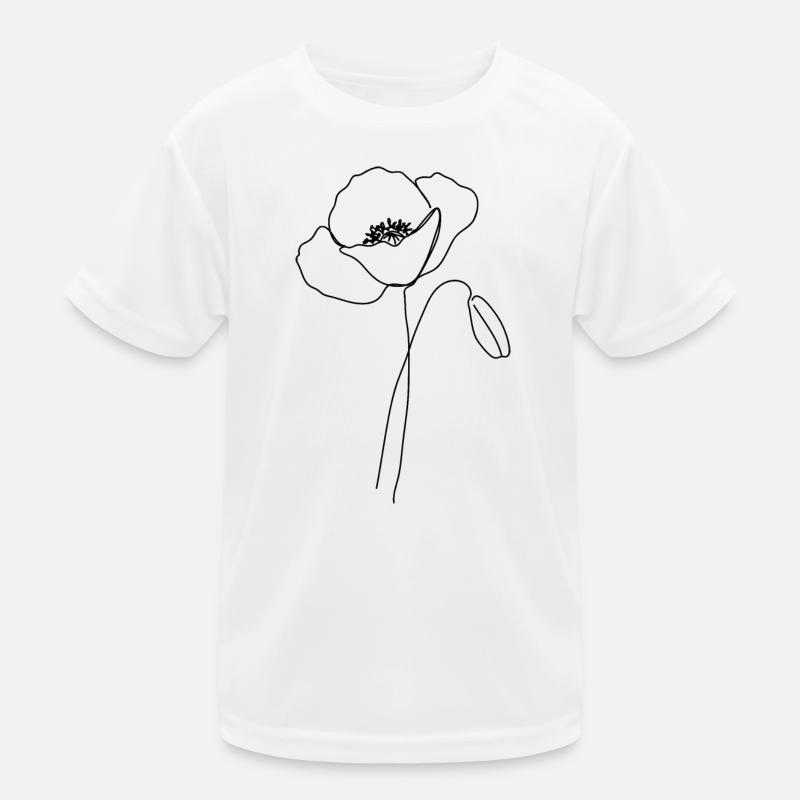 Mohnblume Kinder Funktions-T-Shirt