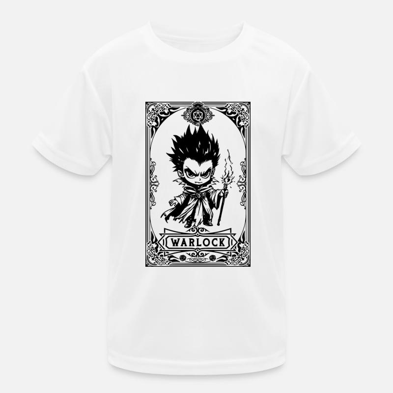 Warlock RPG Tarot Card chibi Kids Functional T-Shirt