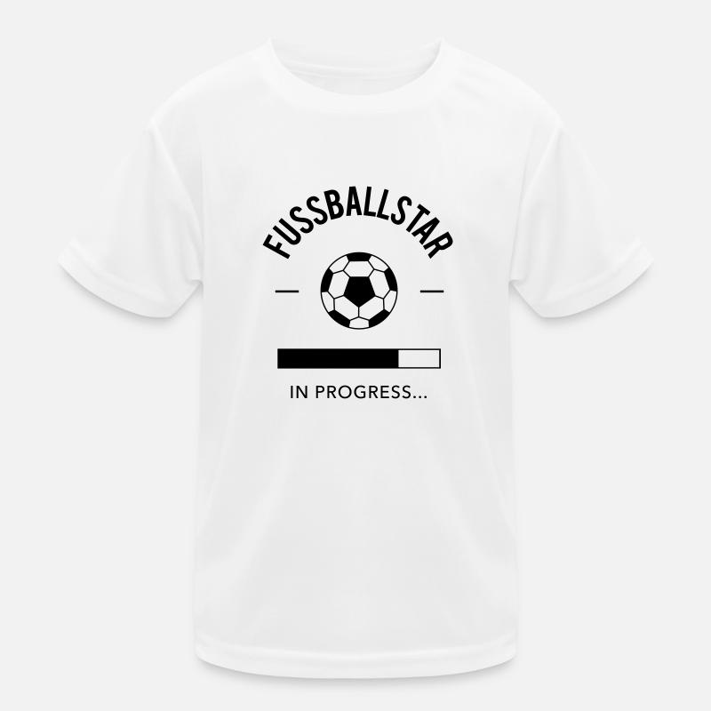 Fussballstar in progress Kinder Funktions-T-Shirt