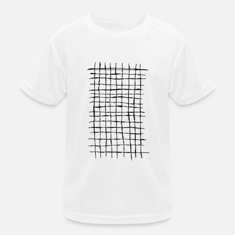 Gitter - Kinder Funktions-T-Shirt - Weiß