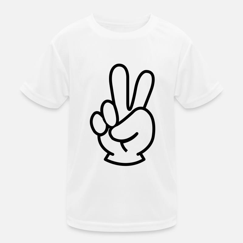 peace hand Kinder Funktions-T-Shirt
