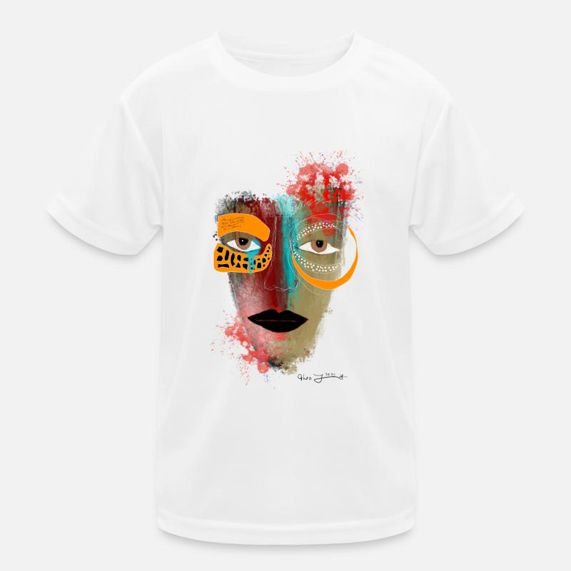maske klecks Kinder Funktions-T-Shirt