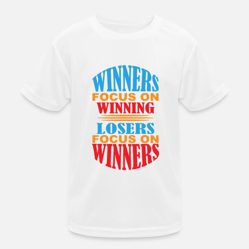 Gewinner blicken nach vorne auf den nächsten Sieg Kinder Funktions-T-Shirt