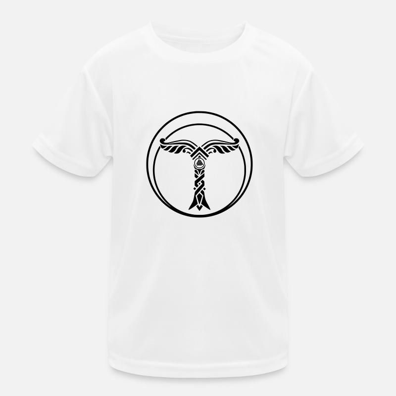 Irminsul mit Valknut Kinder Funktions-T-Shirt
