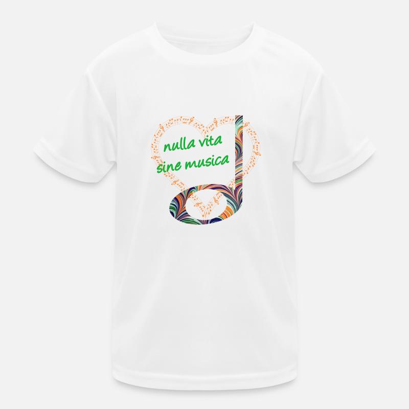 demi-note e 7 pas de vie sans musique latine T-shirt sport Enfant