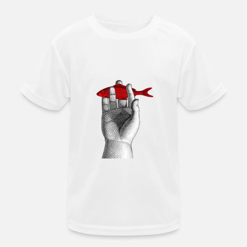 Fisch aus dem Wasser Kinder Funktions-T-Shirt