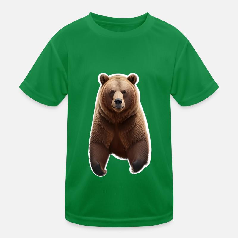 Brown bear Kids Functional T-Shirt