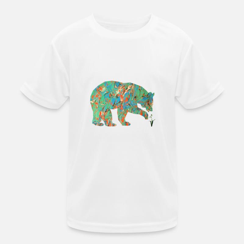 bär mit schneeglöckchen e 4 Kinder Funktions-T-Shirt