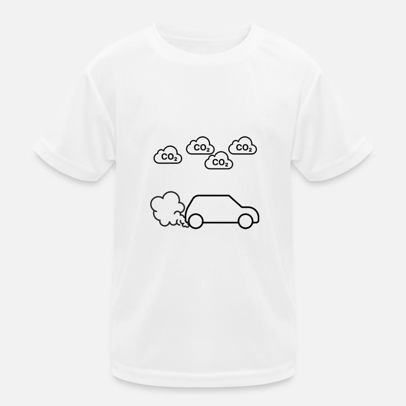Co2 Ausstoß Design Kinder Funktions-T-Shirt