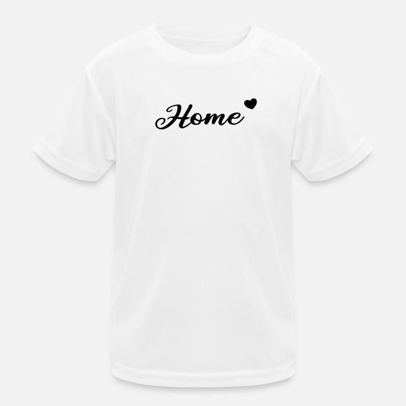 Home Herzchen Schriftzug Kinder Funktions-T-Shirt