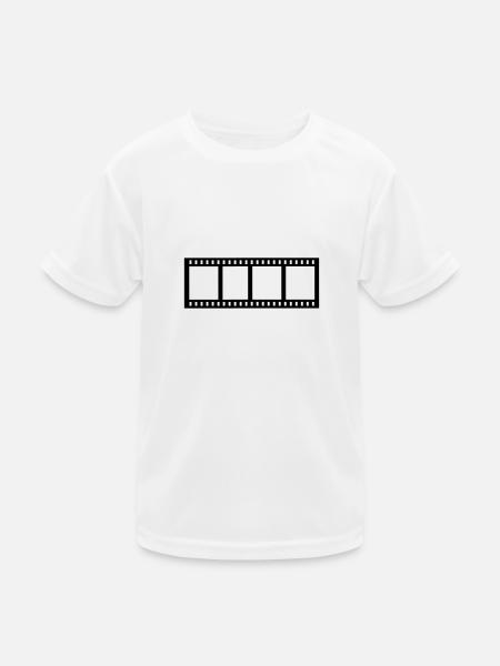 Film - Kinder Funktions-T-Shirt - Weiß - Vorne