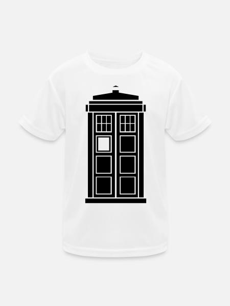 Tardis - Kinder Funktions-T-Shirt - Weiß