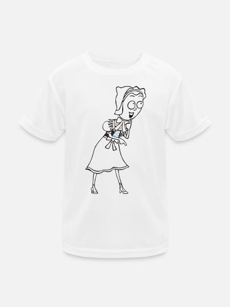 SERBSKA JANKA - contour - - Kids Functional T-Shirt - white