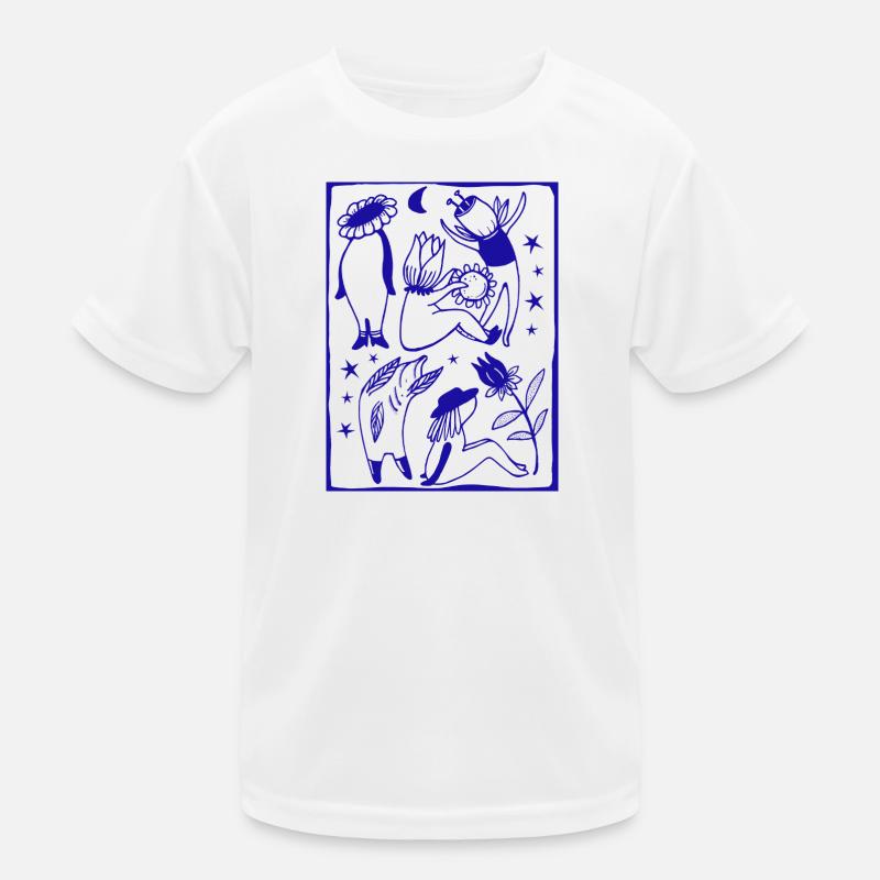 Moonlit Nights Dance Figures in the Star Forest Kids Functional T-Shirt