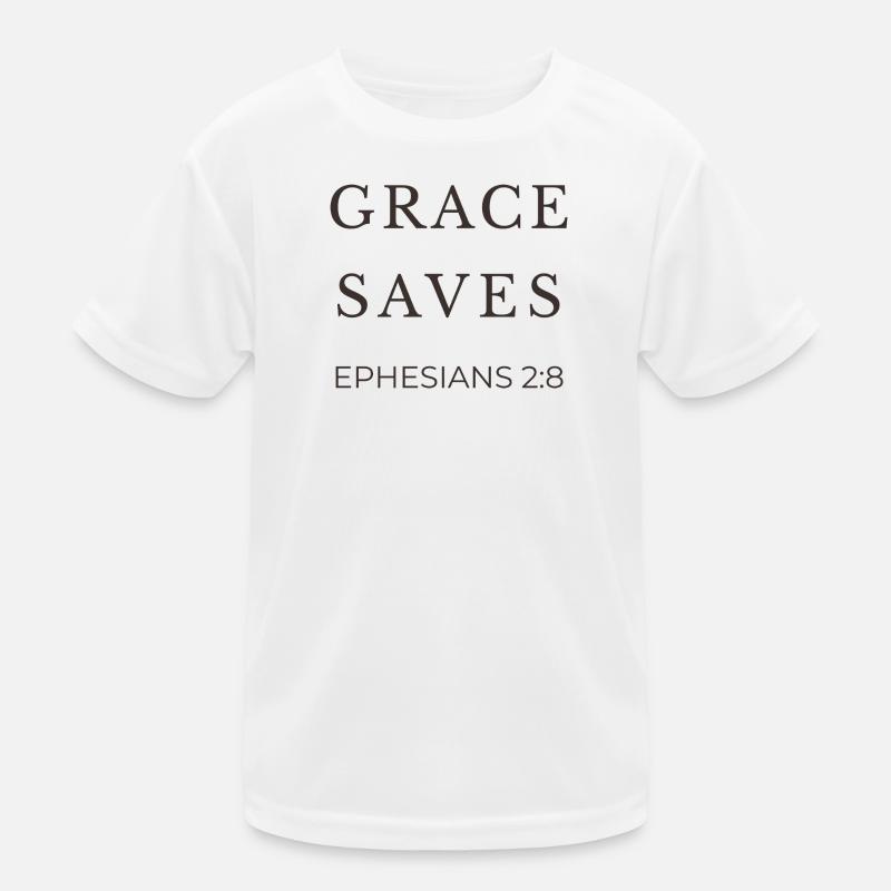 GNADE RETTET | Epheser 2 Vers 8 | Christian Kinder Funktions-T-Shirt