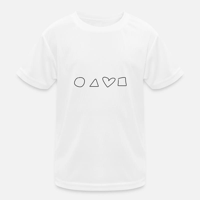 Shapes, Heart, Shape, Symbols, Circle Kids Functional T-Shirt