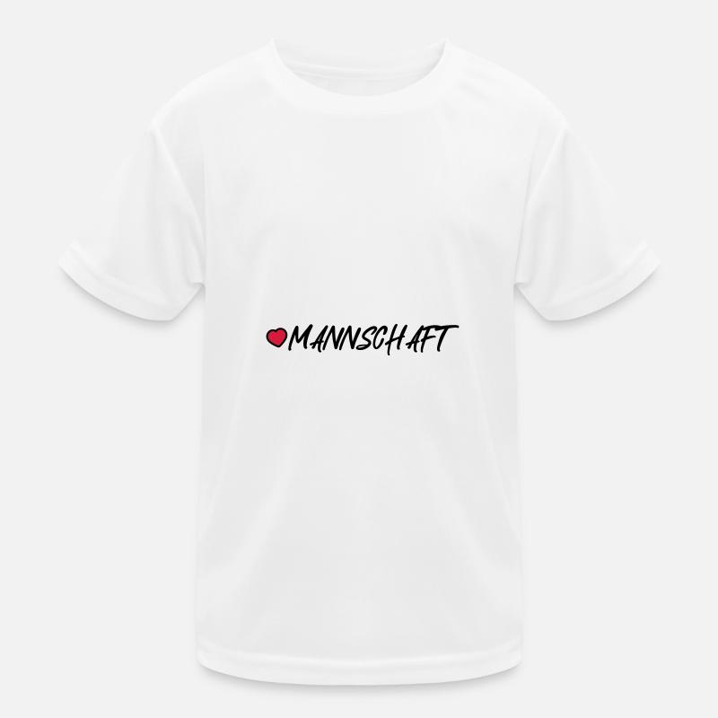 Mannschaft Herz Kinder Funktions-T-Shirt