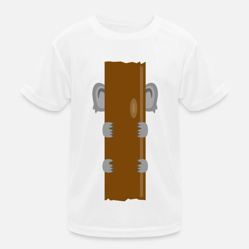 Koala hinter Baum Kinder Funktions-T-Shirt