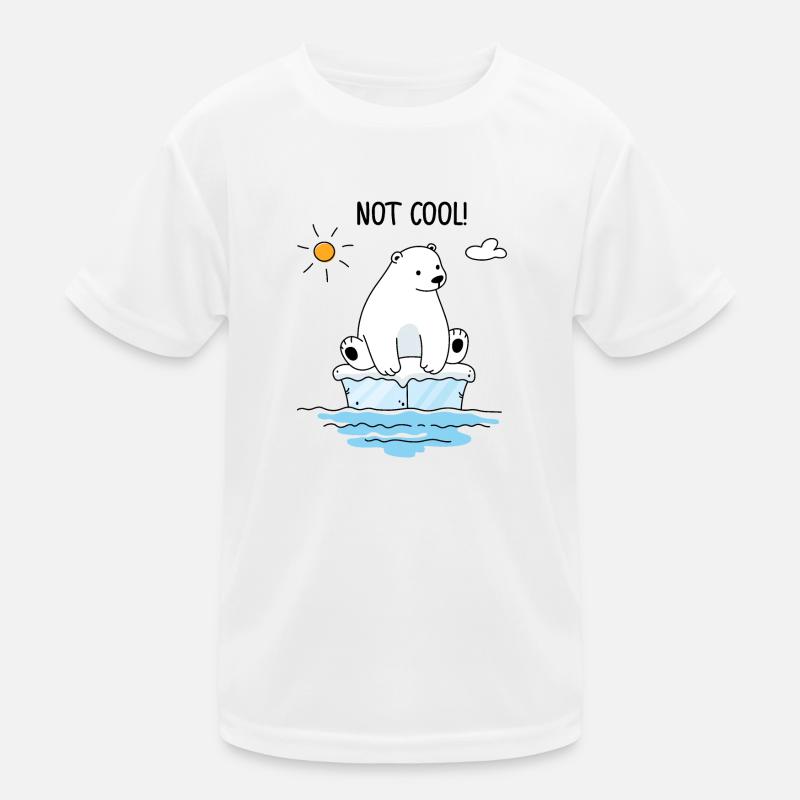 Eisbär auf einer Eisscholle Kinder Funktions-T-Shirt