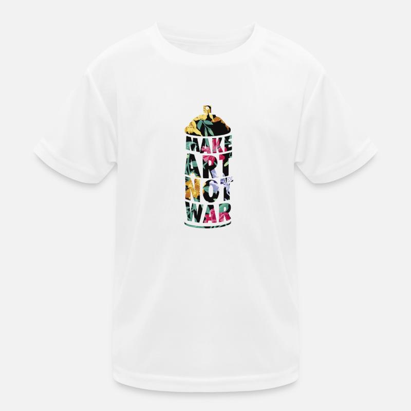 Make art not war Kinder Funktions-T-Shirt