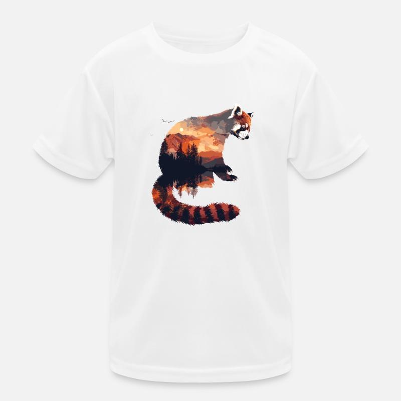 Roter Panda Katzenbär Red Panda Kinder Funktions-T-Shirt
