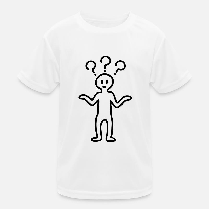 Fragezeichen Männchen - Line Kinder Funktions-T-Shirt