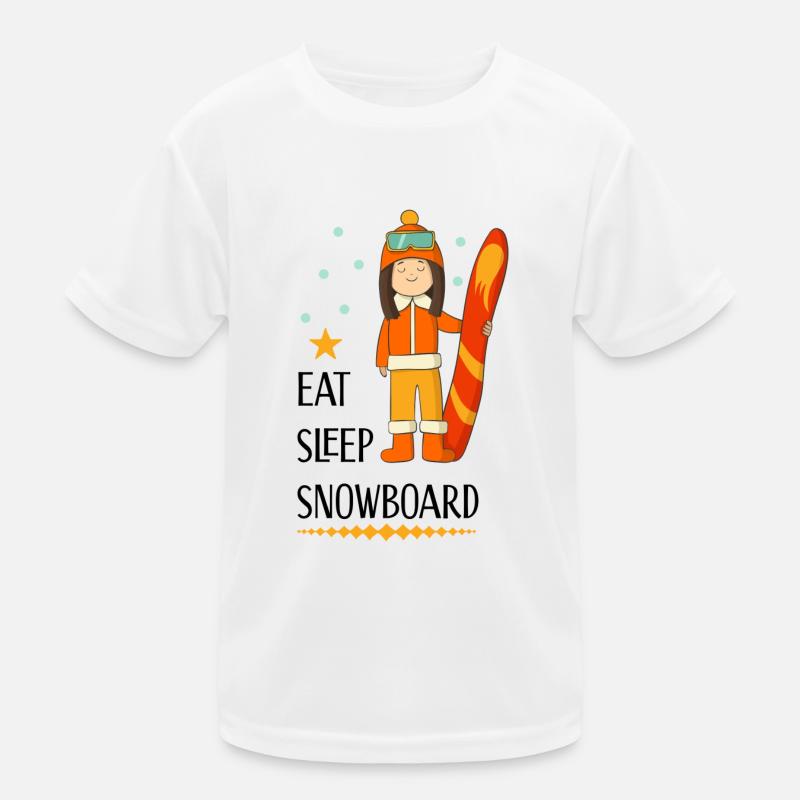 Snowboard Kinder Funktions-T-Shirt