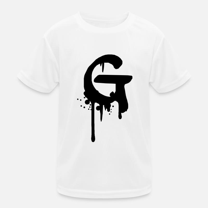 Graffiti G tombe Farbklex spray T-shirt sport Enfant