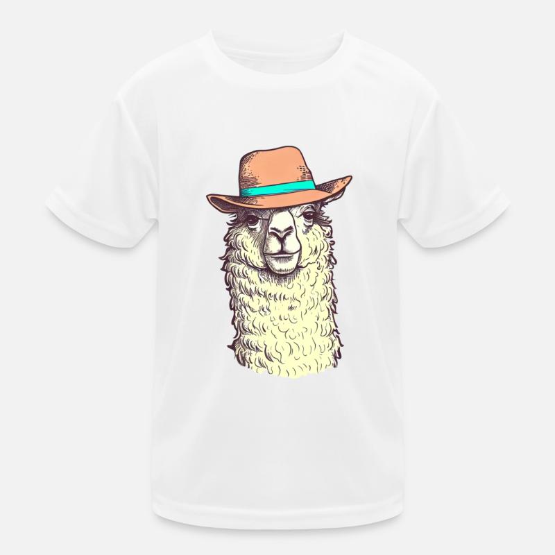 Drôle de chapeau lama T-shirt sport Enfant