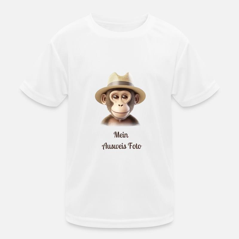 Max der lässige Affe Kinder Funktions-T-Shirt