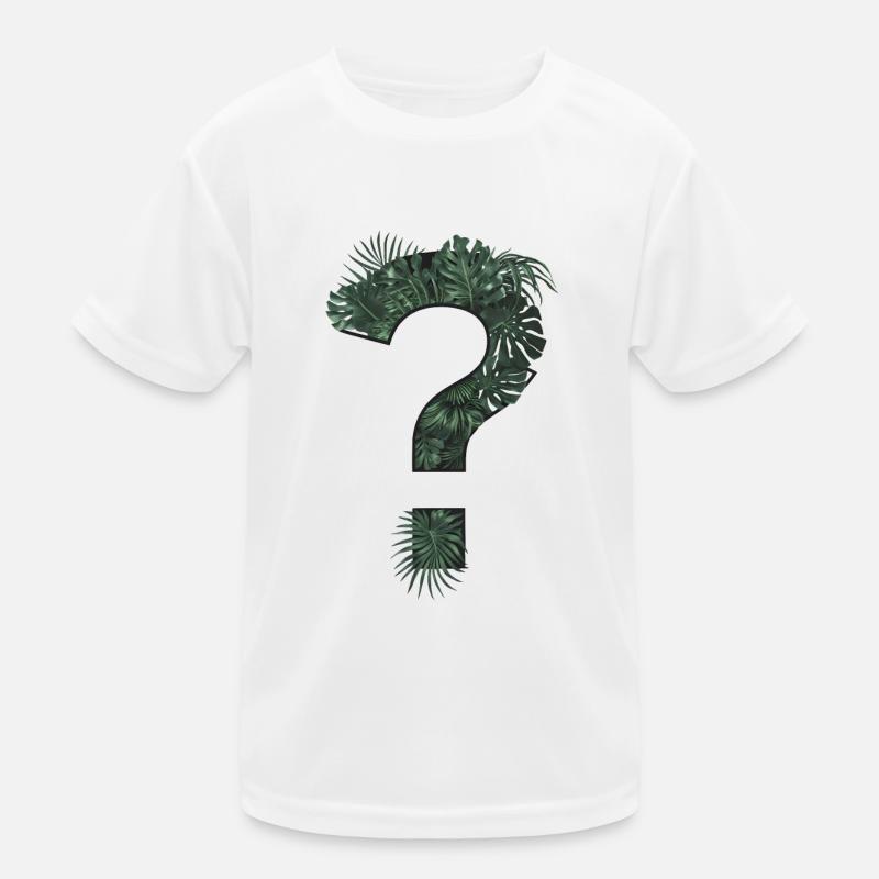 Question mark tropical plants Kids Functional T-Shirt