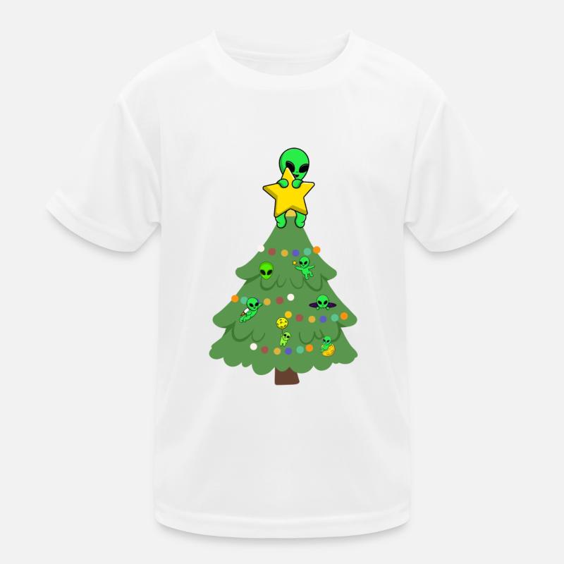 Arbre de Noël extraterrestre T-shirt sport Enfant