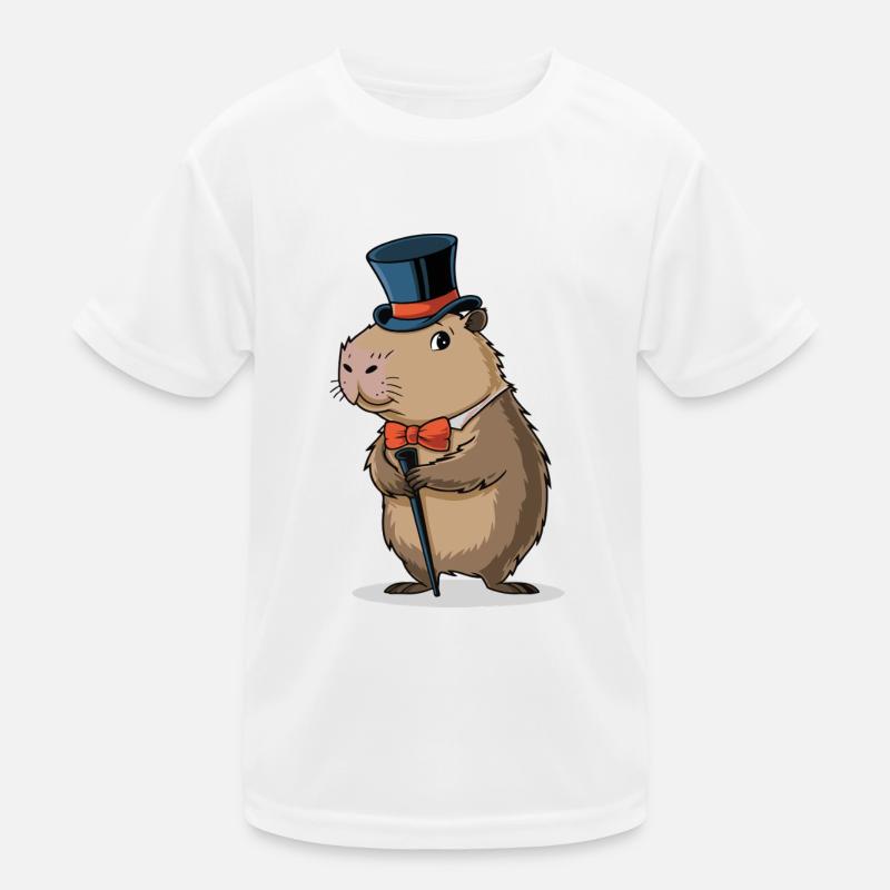 capybara dressed in a dapper suit Kids Functional T-Shirt