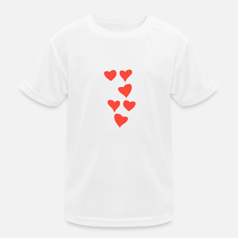 herzen muster herz rot Kinder Funktions-T-Shirt